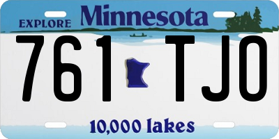 MN license plate 761TJO