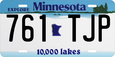 MN license plate 761TJP