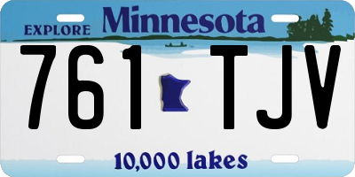 MN license plate 761TJV
