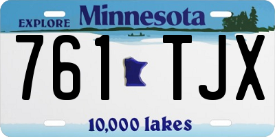 MN license plate 761TJX