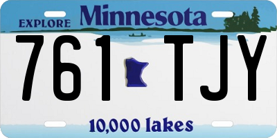 MN license plate 761TJY