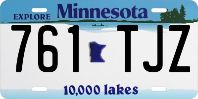 MN license plate 761TJZ