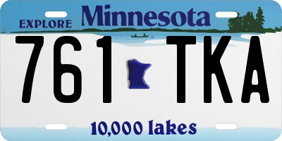 MN license plate 761TKA