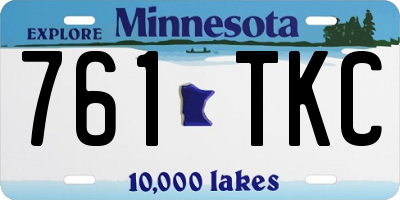 MN license plate 761TKC