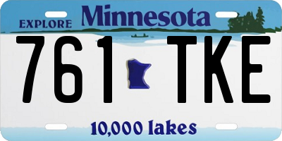 MN license plate 761TKE
