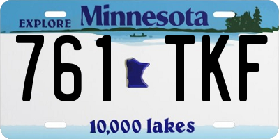 MN license plate 761TKF