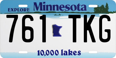 MN license plate 761TKG