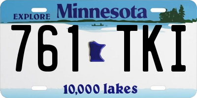MN license plate 761TKI