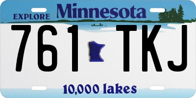 MN license plate 761TKJ