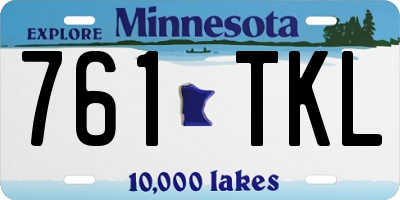 MN license plate 761TKL