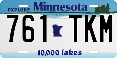 MN license plate 761TKM