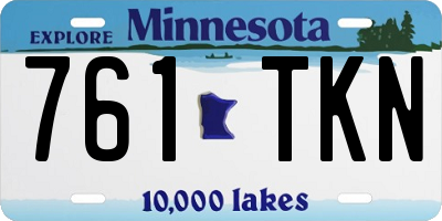 MN license plate 761TKN