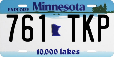 MN license plate 761TKP