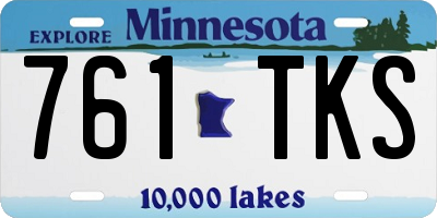 MN license plate 761TKS