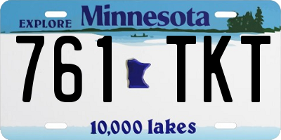 MN license plate 761TKT