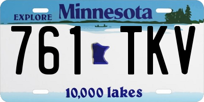 MN license plate 761TKV