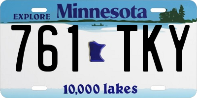 MN license plate 761TKY