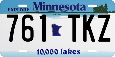 MN license plate 761TKZ