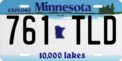 MN license plate 761TLD