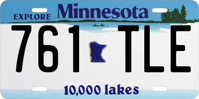 MN license plate 761TLE