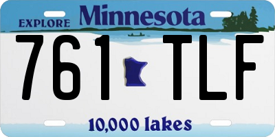 MN license plate 761TLF