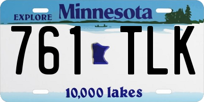 MN license plate 761TLK