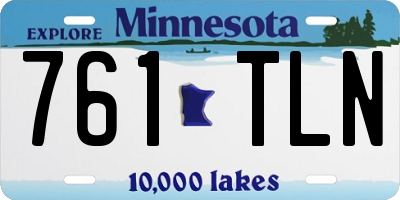 MN license plate 761TLN