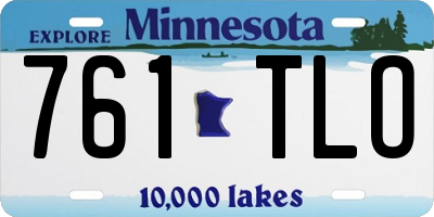 MN license plate 761TLO