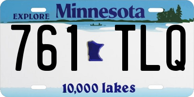 MN license plate 761TLQ