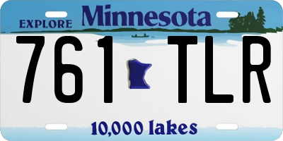 MN license plate 761TLR