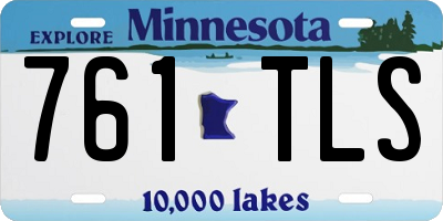 MN license plate 761TLS