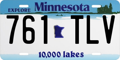MN license plate 761TLV
