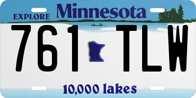 MN license plate 761TLW