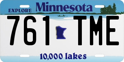 MN license plate 761TME