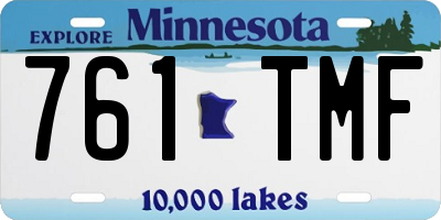 MN license plate 761TMF