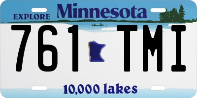 MN license plate 761TMI