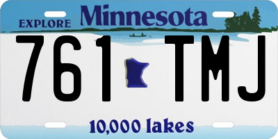 MN license plate 761TMJ