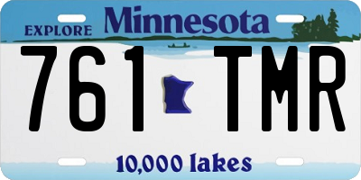 MN license plate 761TMR