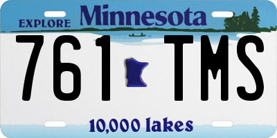 MN license plate 761TMS