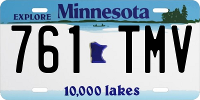 MN license plate 761TMV