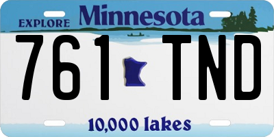 MN license plate 761TND