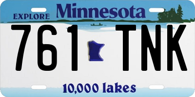 MN license plate 761TNK