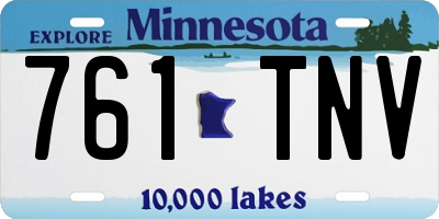 MN license plate 761TNV