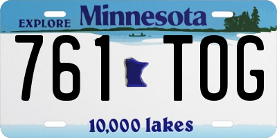 MN license plate 761TOG