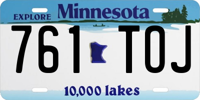MN license plate 761TOJ
