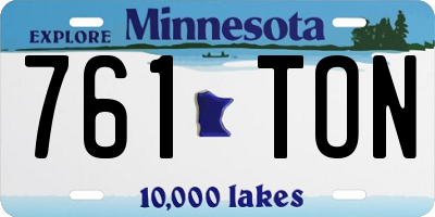 MN license plate 761TON