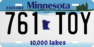 MN license plate 761TOY
