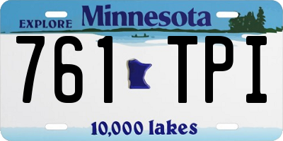 MN license plate 761TPI