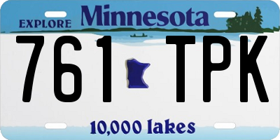 MN license plate 761TPK