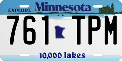 MN license plate 761TPM